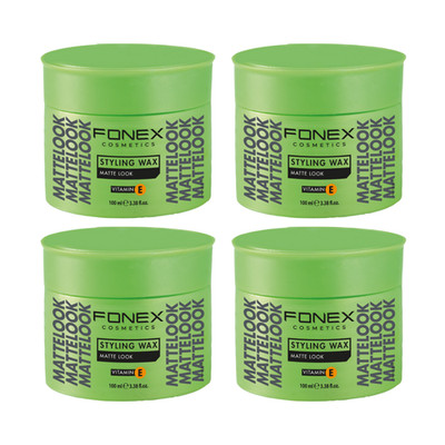 4X Fonex Matte Look Haarwachs 100 ml - Mattes Hairwax für alle Haartypen