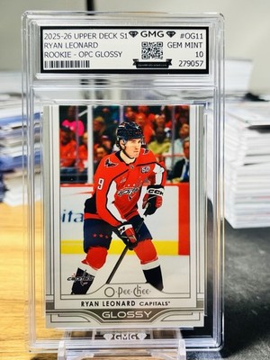 2025-26 Upper Deck Ryan Leonard Rookie OPC Glossy GMG Graded 10