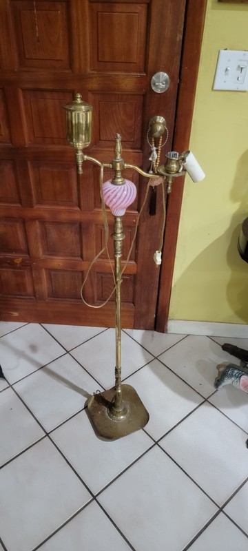 Victorian Parlor Floor Lamp 47" Inches Tall $35. Needs Repair Look At Pictures