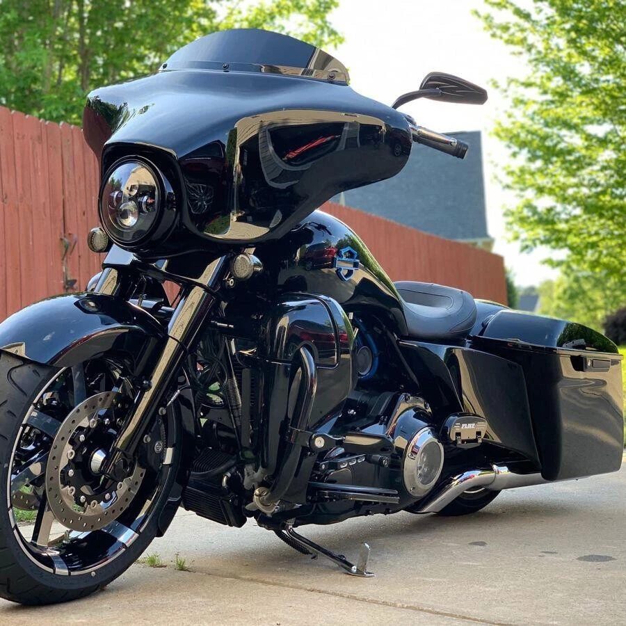 Espejos retrovisores de motocicleta de 8 mm para Harley Touring Ultra Limited FLHTK FLHTKL Foto 2 de 4