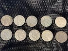 PEACE SILVER DOLLAR LOT 1/2 ROLL OF 10 COINS 1922-1937 P D S 90% SOME TONED VF