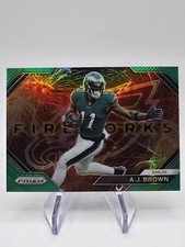 2023 Panini Prizm Fireworks Green A.J. Brown Philadelphia Eagles #F-23