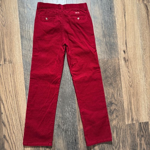 Janie And Jack Kids Red Corduroy Pants Size 12 Y Button Closure Cotton Blend - Picture 4 of 5