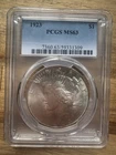 1923 Uncirculated Peace Silver Dollar PCGS MS63 Buy Silver Now!