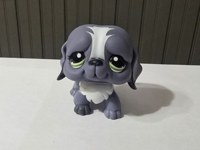 Lps Littlest Petshop Blue St Bernard Dog #1133 Multi Pack Green Eyes Hasbro B