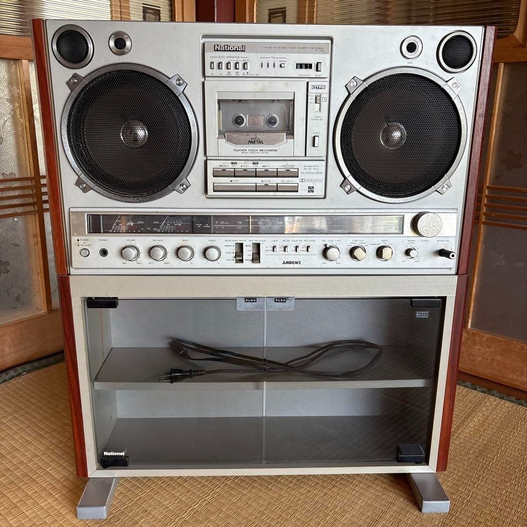 National ラジカセRX-7000、オーディオラックRD-9870☆ National RX-7000 Audio Rack RD-9870 Set Rare Vintage BoomBox