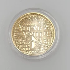 Tron Solar Sailer Coin Disney Park Flynns Arcade Golden Color Metal Medallion