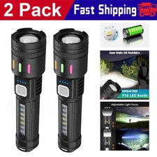 350000000 Lumen Super Bright LED Tactical Flashlight Rechargeable LED Work Light