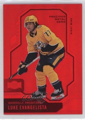 2024-25 Skybox Metal Universe PMG Red 37/100 Luke Evangelista #9 0pm8