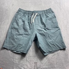 Fair Harbor Mens The One Short Blue Green Heather Stretch Recycled Size L