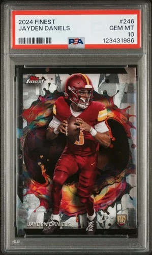 2024 Topps Finest #246 Jayden Daniels PSA 10