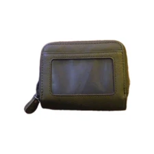 Womens Small Gostwo Green Zipper Wallet 