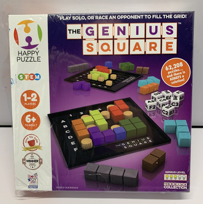 The Genius Square Puzzle Spiel - The Happy Puzzle Company - Brandneu/Versiegelt