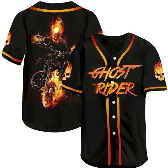 Personalized! Ghost Rider Movies 3D Jersey Shirt | Comfortable Summer Cosume | Unisex | Multi-size