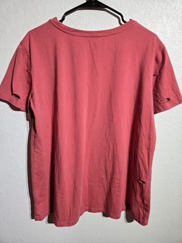 Kiss Lips T-Shirt Women's Size XL Red Distressed Punk Rock Shirt 80's Design VTG - Picture 8 of 11