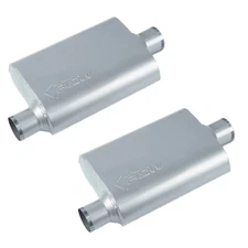 40 Series Street Flow Muffler 2 Chamber 4"x9.50" 2.5" Center In Center Out Pair