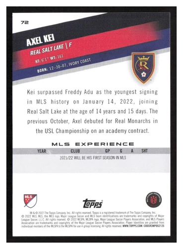 2022 Topps MLS #1-200 Base cards Pick Your Card(s) Complete Your Set - Picture 133 of 347