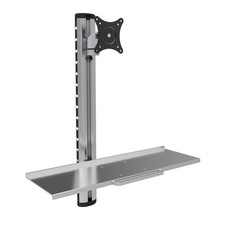 Techly Np Postazione di lavoro a parete con supporto monitor e ripiano tastiera