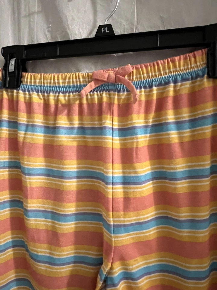 Lucky Brand Girls Multicolor Striped Pajama Bottoms Sz L 14/16 Flame Resistant - Image 2 of 4