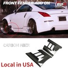 Carbon Fiber Front Fender Addon Vent Duct Mudguard Bodykits For Nissan 350Z Z33