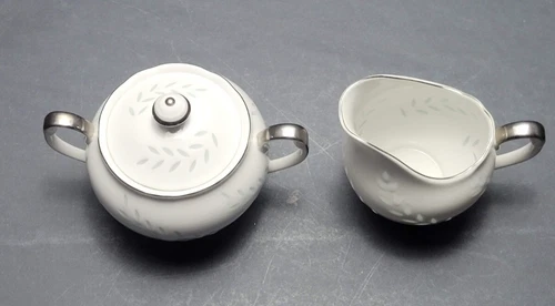 Vintage Seyei Fine China "Rice" Coffee Creamer and Sugar Bowl
