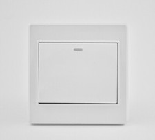 Wide Rocker Light Switch 1 Gang White 