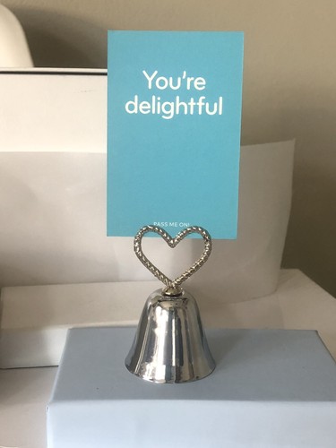 Silver Bell Heart Handle Decoration Wedding Kissing Bells Christmas Gift Box New - Picture 7 of 12