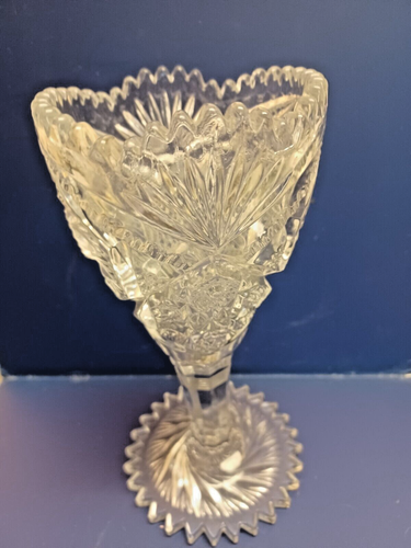 KRISTALLKELCH/VASE UND BONBONIERE SCHWERER GESCHLIFFENER KRISTALL - Bild 2 von 5