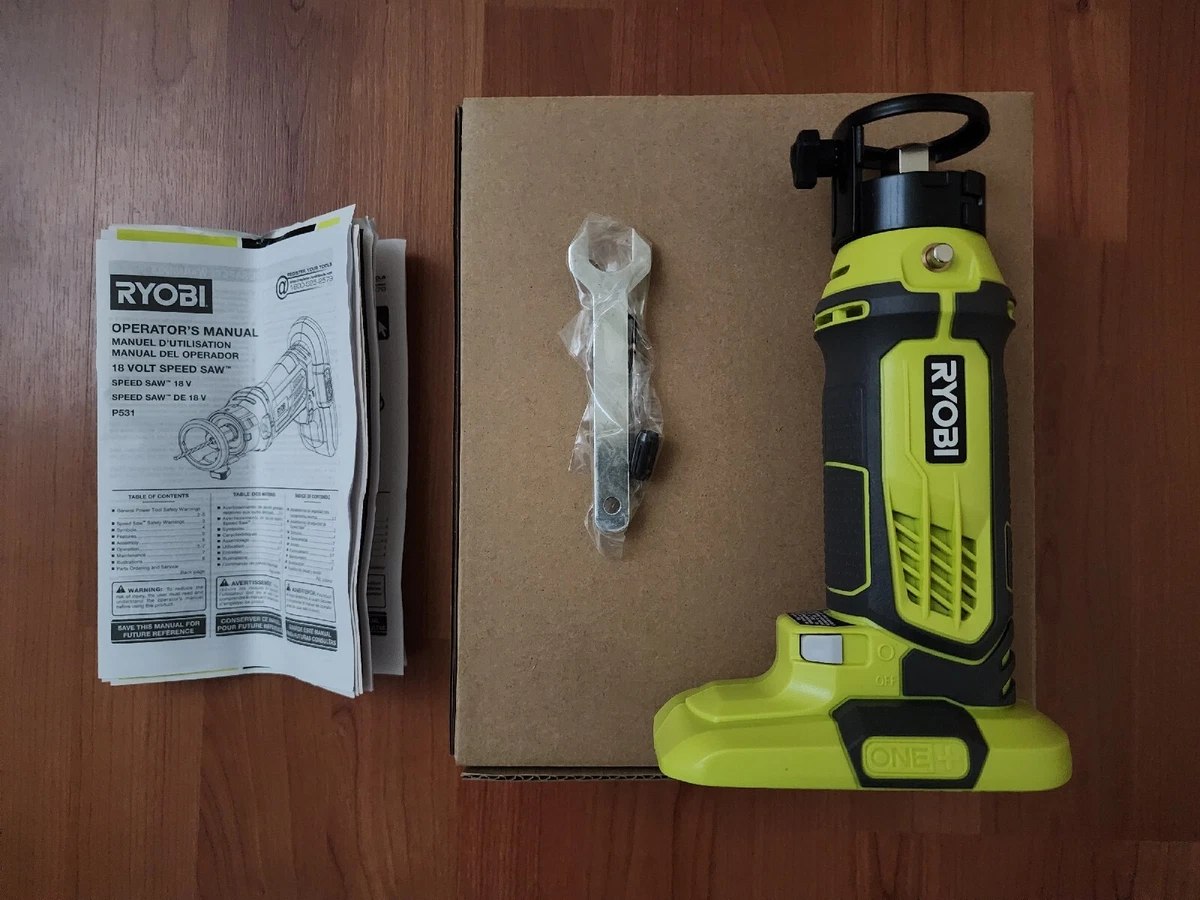 Ryobi P531 One+ 18V Cordless Speed Saw Rotary Cutter with Included Bits  (Battery Not Included / Tool Only): : Tools & Home Improvement