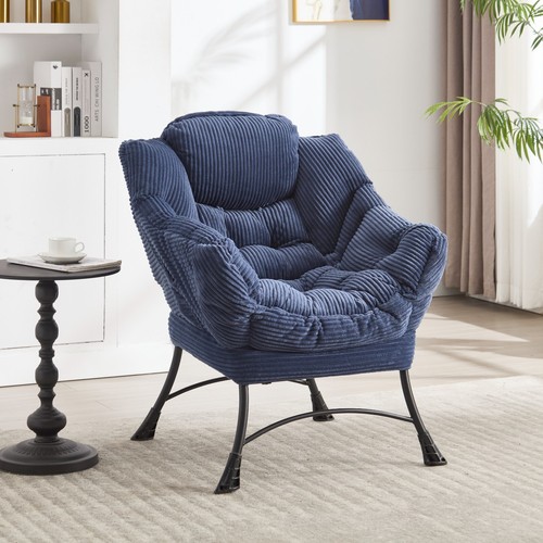 Sillón Lazy Accent con otomano salón cómodo reposabrazos bolsillo lateral - Imagen 10 de 17