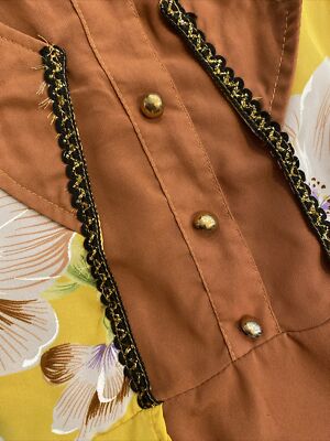 Sunda Fashion Girls Dress Size 9 Yellow Brown Long Indian Style Floral  Dressy | eBay