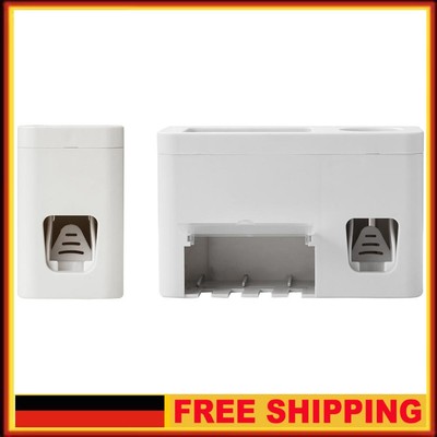 Automatic Toothpaste Dispenser Wall Mounted Tooth Brush Holder Squeezer