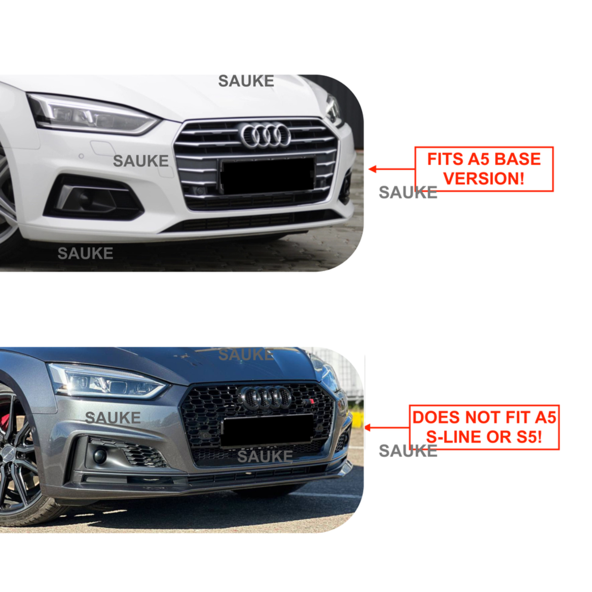 Original front bumper Right Side grille insert with radar fits