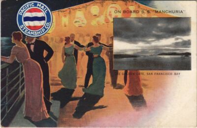 CPA AK On Board S.S. Mandschurei - Pacific Mail Steamship Co. SCHIFFE (1206333)