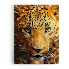 The Jaguar Framed Canvas Stretched Ready to Hang 50x40 Home decor Gift.