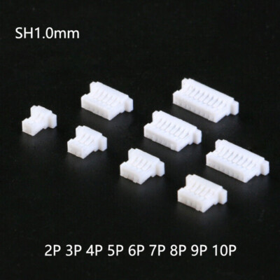 SH1.0mm PCB Crimp Connector Plug Housing Socket 2P 3P 4P 5P 6P 7P 8P 9P 10P Way