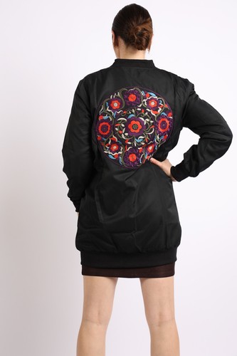 Women's Casual Pocket Full Zip Black Cuffed Jacket Long Sleeve Size S,M,L - 第 11/19 張圖片