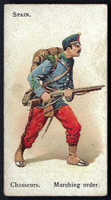 BRITISH AMERICAN (PRINTED) - SOLDIERS OF THE WORLD - SPAIN, CHASSEURS