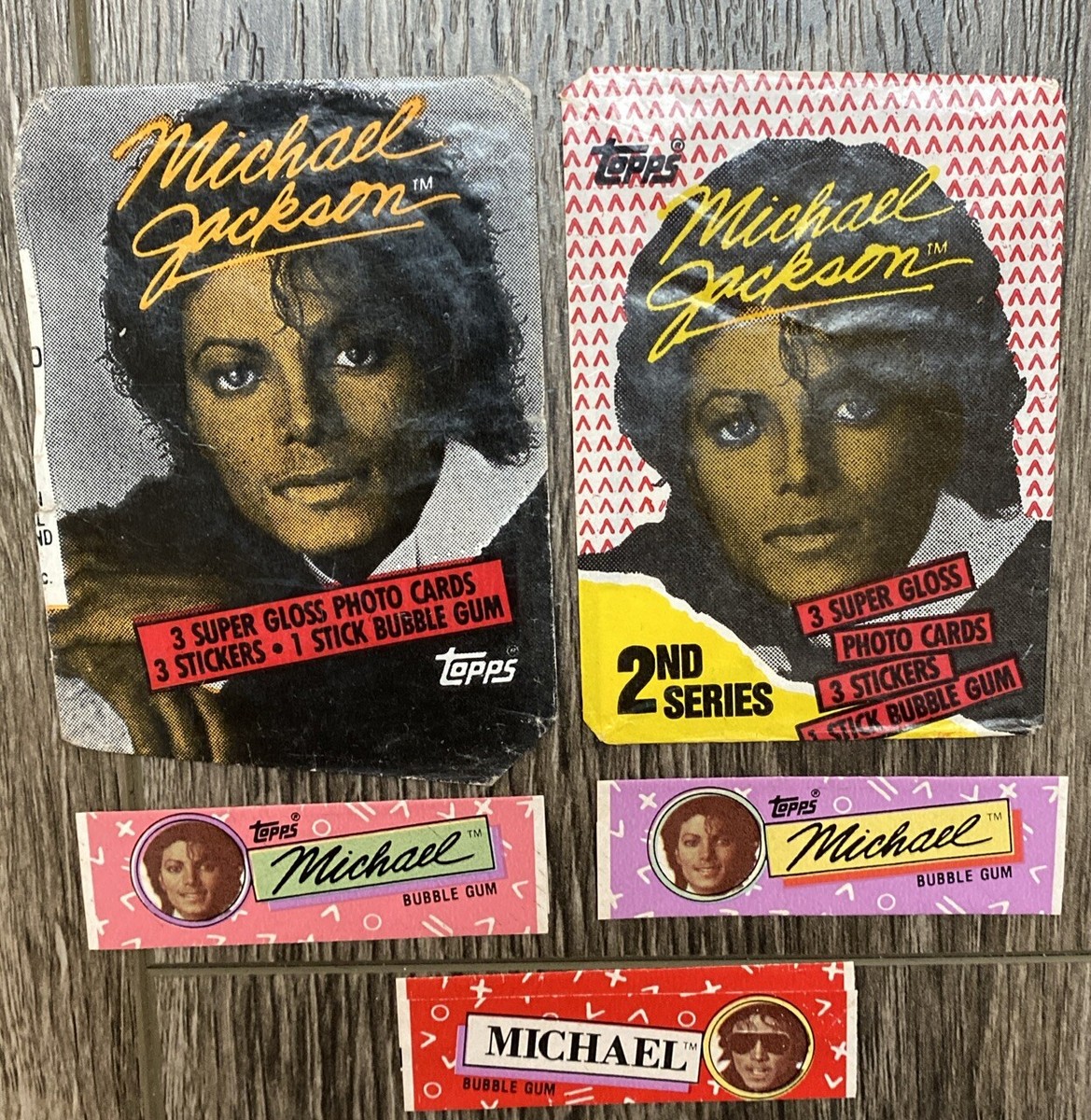 MICHAEL JACKSON‼️ 1984 Topps Michael Jackson Complete Super Gloss Photo Card