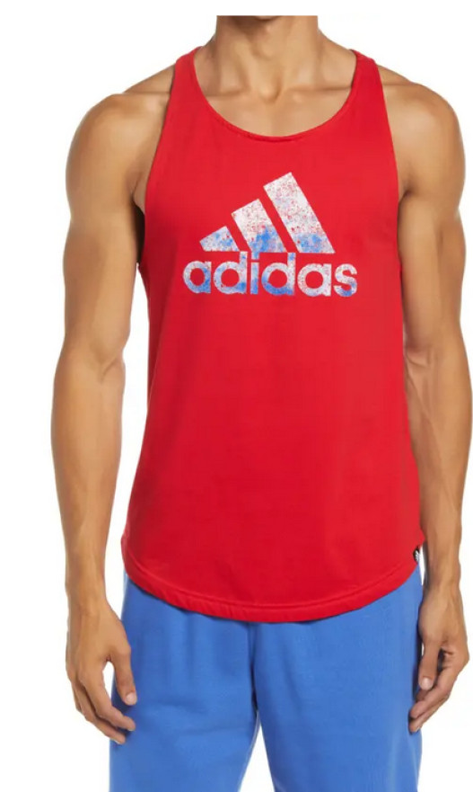 Хлопковая майка с графическим логотипом ADIDAS ORIGINALS Snowcone, красная[ XS]