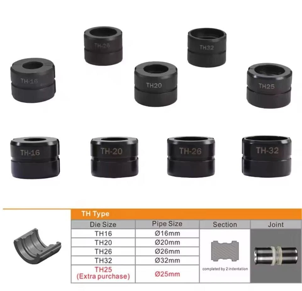 Pressatrice Pinza Multistrato Crimpatrice Idraulica per Tubi TH 16-20-25-26-32 - Immagine 3 di 4