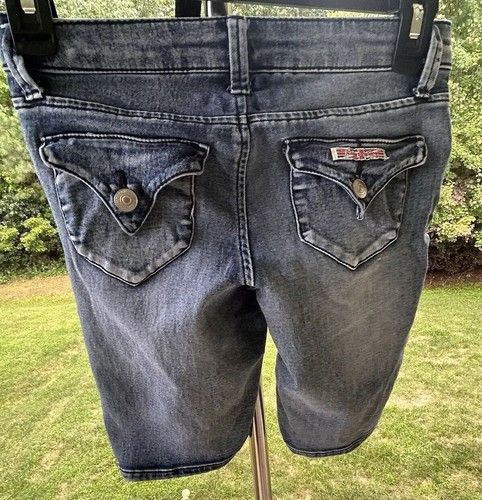 Hudson Yaxi Denim Shorts Girls 10 Mid Rise Bermuda Light Wash Measurement N Pict - Picture 14 of 24