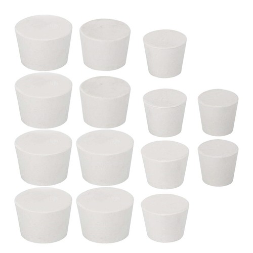 14 Pcs Test Tube Stopper Puzzle Toy White Plug Bottle Sealer Triangle