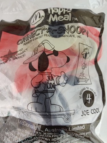 2002 McDonalds Happy Meal Toy Connect A SNOOPY #4 Joe Cool Sealed - Picture 2 of 5