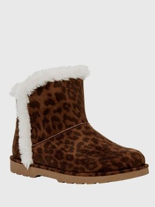 calistoga women's vegan suede faux fur moccasin