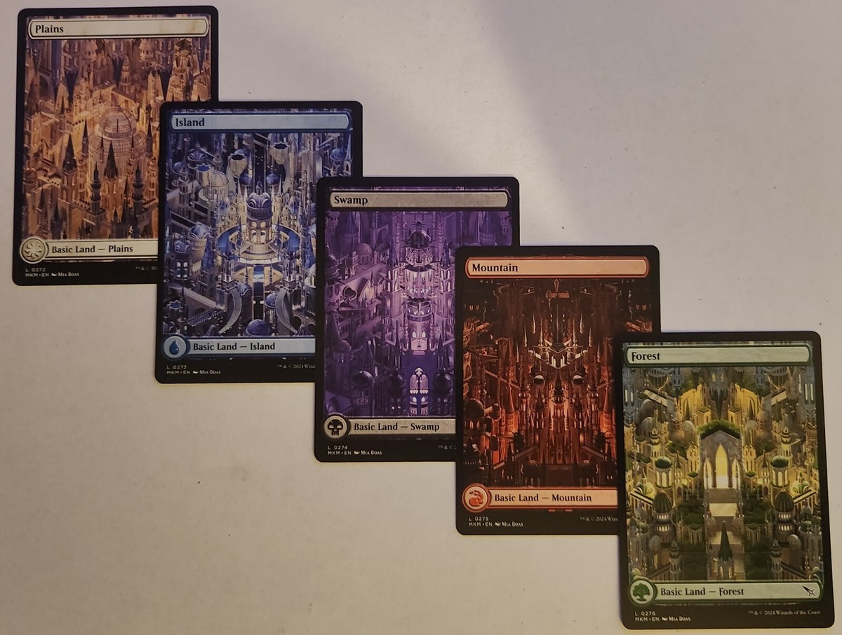 Full Art Basic Land set MTG Murders At Karlov Manor MKM Regular NM