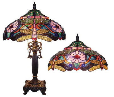 22  inch dragonfly design Tiffany stye table lamp-CH1B145PD19-TL2 Table Lamp