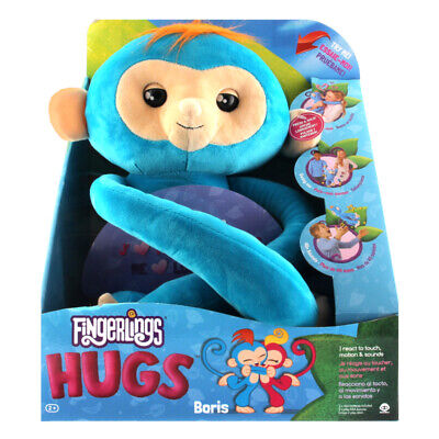Fingerlings Hugs Monkey Boris Blue Friendly Interactive Plush Toy NEW 771171135319 | eBay
