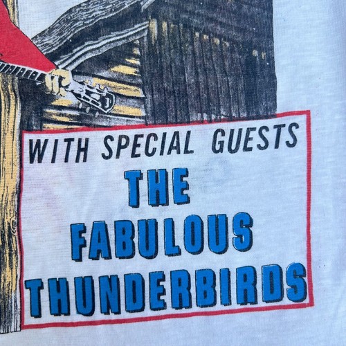 Vintage Stevie Ray Vaughan 1986 Concert Shirt Men Small White Single Stitch USA - Picture 6 of 17
