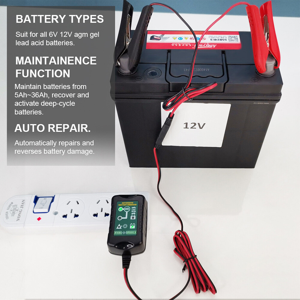 Intelligent 6V / 12V Battery Charger / Maintainer